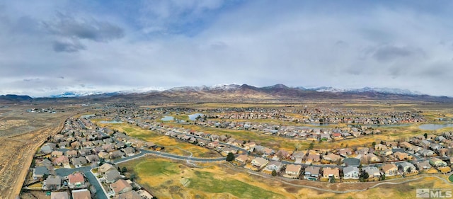 823 Gullane Ct, Dayton, NV 89403 - aerial overview of property's location with nearby suburban area and a mountainous background