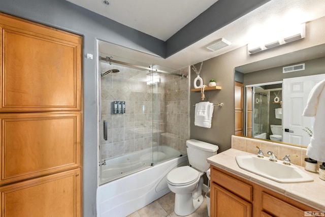 400 Fairview Blvd Unit 217, Incline Village, NV 89451 - full bathroom with toilet, vanity, combined bath / shower with glass door, and tile patterned floors