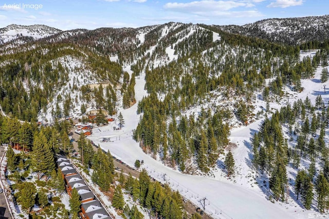 400 Fairview Blvd Unit 217, Incline Village, NV 89451 - snowy aerial view with a mountain view