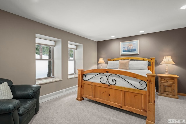 1005 Marlene St, Incline Village, NV 89451 - bedroom with light colored carpet, baseboards, and recessed lighting