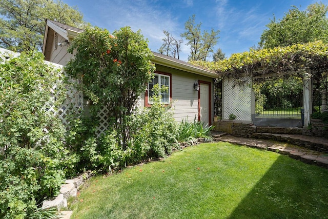 182 Mill St, Genoa, NV 89411 - view of home's exterior featuring a lawn