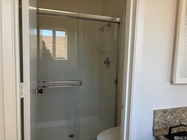 1721 Burnside Dr, Sparks, NV 89434 - bathroom with a shower stall and toilet