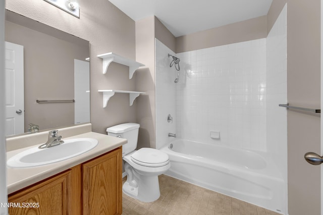 2172 Redhead Dr, Sparks, NV 89441 - bathroom featuring toilet, vanity, and shower / bathtub combination