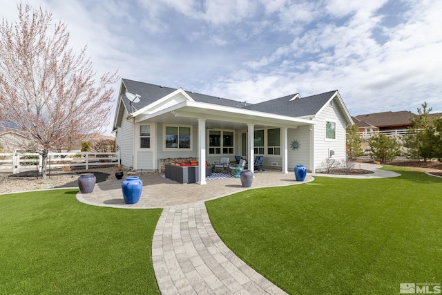 1659 Chiquita Ci, Minden, NV 89423 - back of house featuring a patio and roof with shingles