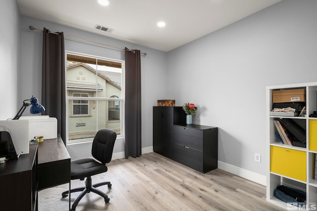 17000 Wedge Pkwy Unit 3221, Reno, NV 89511 - office featuring light wood-type flooring, baseboards, and recessed lighting