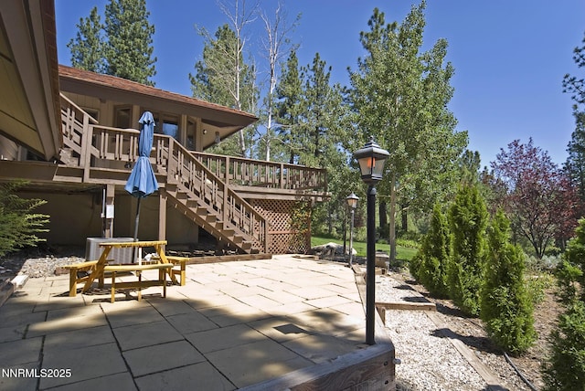 205 Scotch Pine Rd, Reno, NV 89511 - view of patio / terrace featuring stairway and a wooden deck