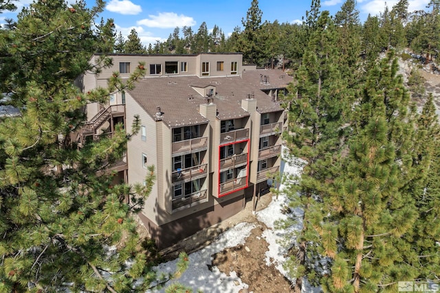 view of subject property