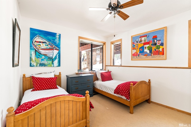 513 Lucille Dr, Incline Village, NV 89451 - bedroom with carpet, ceiling fan, and baseboards