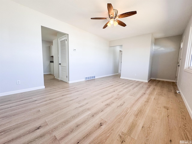675 L St, Hawthorne, NV 89415 - unfurnished bedroom featuring light wood finished floors, ceiling fan, and baseboards