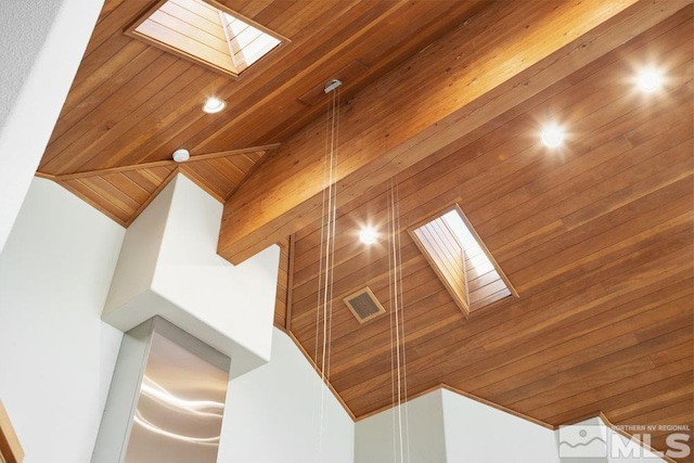 4020 Cocopah Ct, Reno, NV 89511 - detailed view of a skylight and wooden ceiling