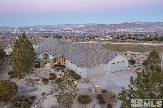 4020 Cocopah Ct, Reno, NV 89511 - aerial view of property and surrounding area with mountains