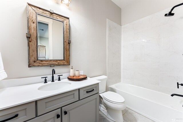 8956 Suncreek Trl, Reno, NV 89523 - full bathroom featuring vanity, washtub / shower combination, and tile patterned flooring