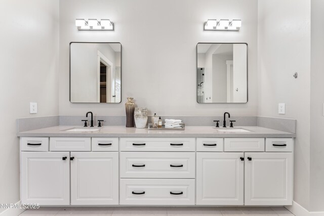 8956 Suncreek Trl, Reno, NV 89523 - full bathroom with double vanity and baseboards