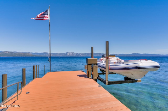 4250 N Lake Blvd, Carnelian Bay, CA 96140 - dock with a water and mountain view