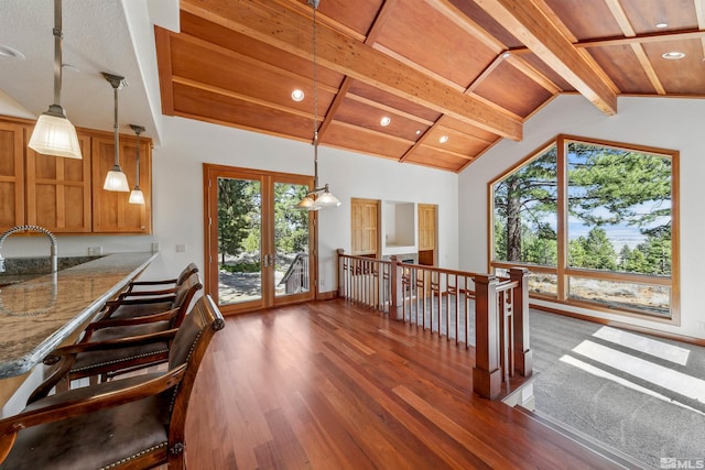 210 Sheridan Creek Ct, Gardnerville, NV 89460 - corridor featuring wood finished floors, healthy amount of natural light, an upstairs landing, recessed lighting, and baseboards