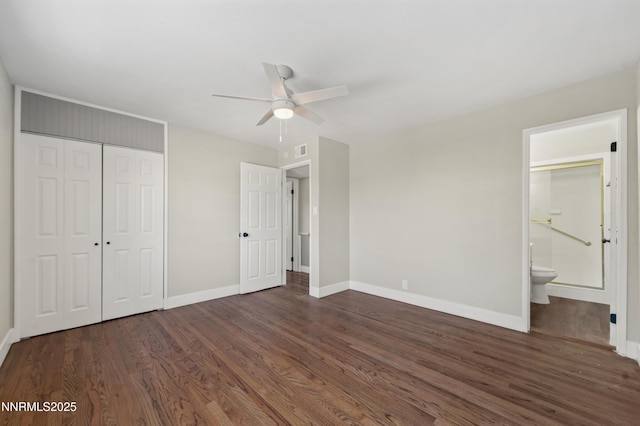 1600 Duke Way, Reno, NV 89502 - unfurnished bedroom featuring wood finished floors, baseboards, a closet, and ensuite bathroom