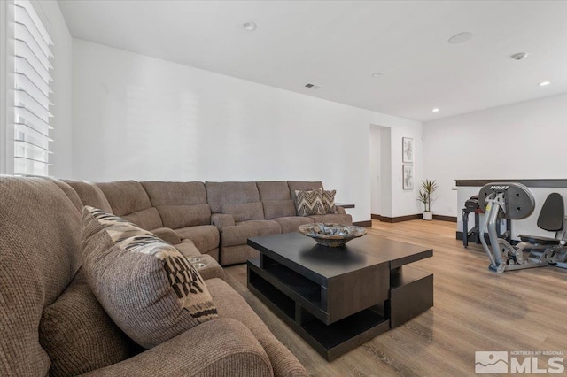 20765 Parc Foret Dr, Reno, NV 89511 - living room with light wood finished floors, baseboards, and recessed lighting