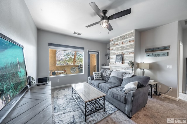 900 S Meadows Pkwy Unit 3522, Reno, NV 89521 - living room with ceiling fan and baseboards