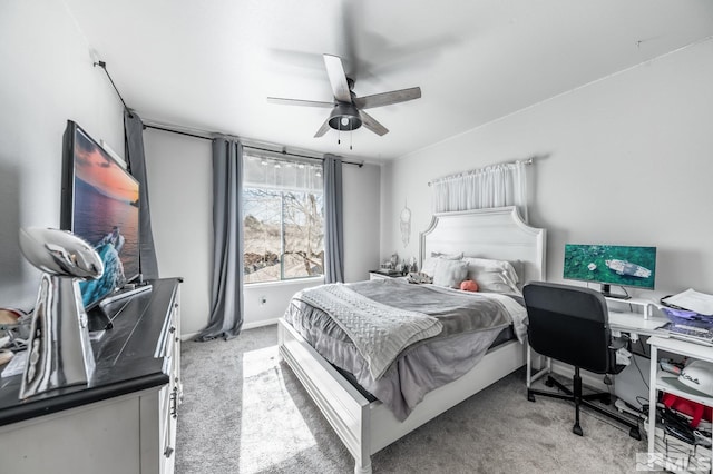 900 S Meadows Pkwy Unit 3522, Reno, NV 89521 - bedroom with carpet floors, a desk, ceiling fan, and baseboards