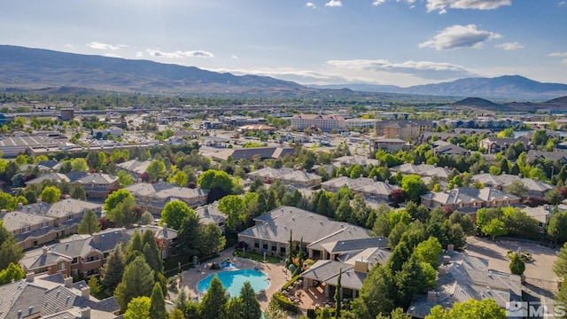 900 S Meadows Pkwy Unit 3522, Reno, NV 89521 - aerial perspective of suburban area featuring a mountain backdrop and a pool