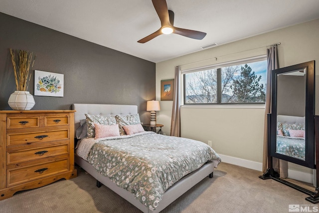 4400 Bridle Way, Reno, NV 89519 - bedroom featuring light carpet, baseboards, and a ceiling fan
