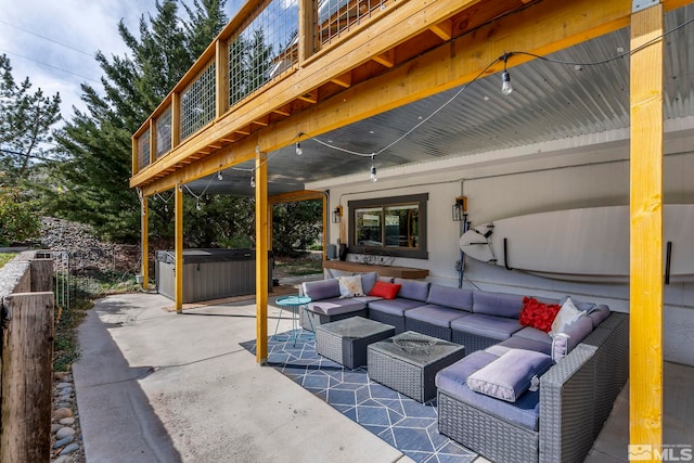 4400 Bridle Way, Reno, NV 89519 - view of patio with a hot tub and an outdoor hangout area