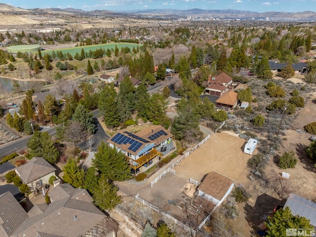 4400 Bridle Way, Reno, NV 89519 - aerial view of property's location with a mountainous background and nearby suburban area