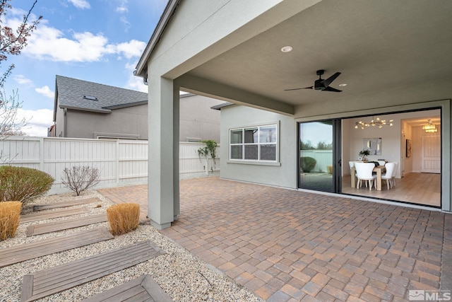 605 Braided Rope Dr, Reno, NV 89511 - view of patio / terrace featuring fence and a ceiling fan