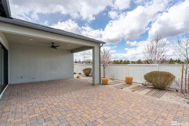 605 Braided Rope Dr, Reno, NV 89511 - view of patio / terrace with ceiling fan and fence
