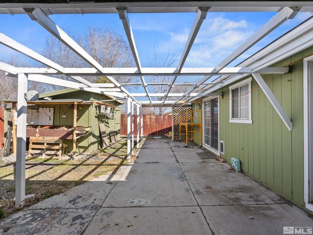 1248 Lindsay Ln, Carson City, NV 89706 - view of patio / terrace with fence and a pergola