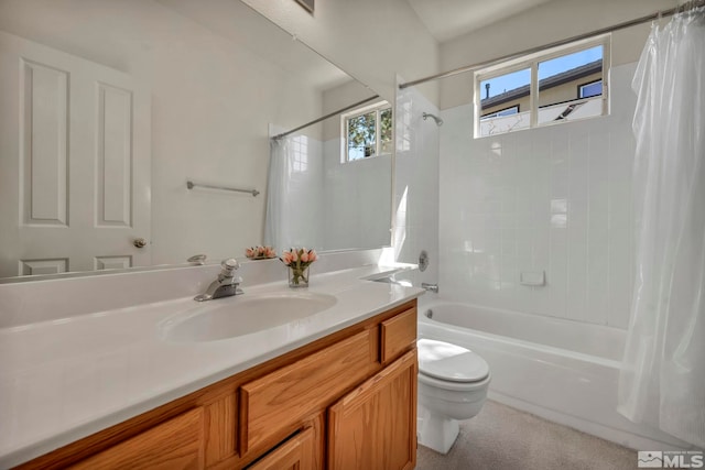 1675 Crestside Ct, Sparks, NV 89436 - bathroom with shower / bath combo, toilet, and vanity