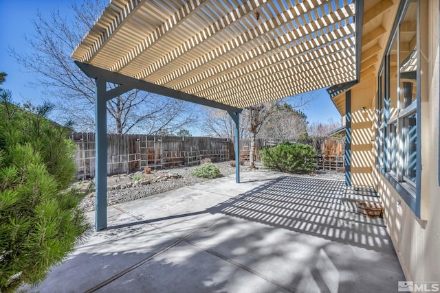 1675 Crestside Ct, Sparks, NV 89436 - view of patio / terrace featuring a fenced backyard and a pergola