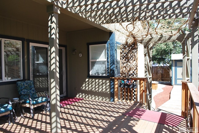 1075 Aster Ln, Fernley, NV 89408 - deck with a pergola and a porch