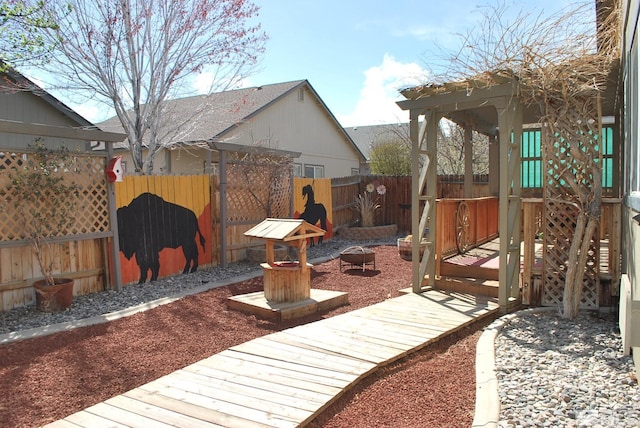 1075 Aster Ln, Fernley, NV 89408 - wooden terrace with fence