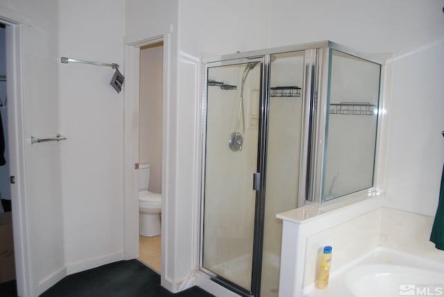 1075 Aster Ln, Fernley, NV 89408 - full bath with a stall shower, a bath, and toilet
