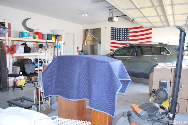 1075 Aster Ln, Fernley, NV 89408 - garage featuring a garage door opener and water heater