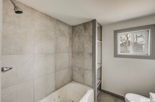 742 D St, Hawthorne, NV 89415 - bathroom with toilet, shower / washtub combination, and baseboards
