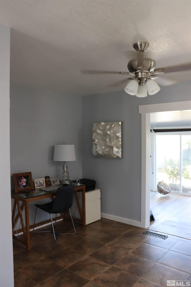 255 Ash St, Hawthorne, NV 89415 - office with baseboards and a ceiling fan