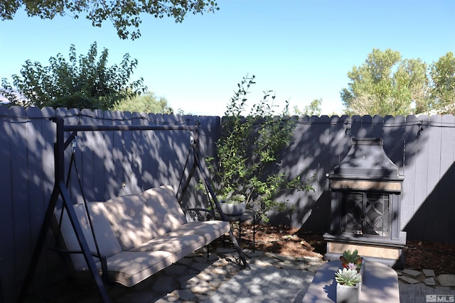 255 Ash St, Hawthorne, NV 89415 - view of patio / terrace with fence