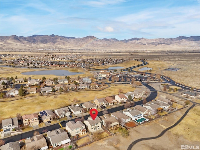 915 Lakeview Dr, Dayton, NV 89403 - aerial view of property and surrounding area with a water and mountain view and nearby suburban area