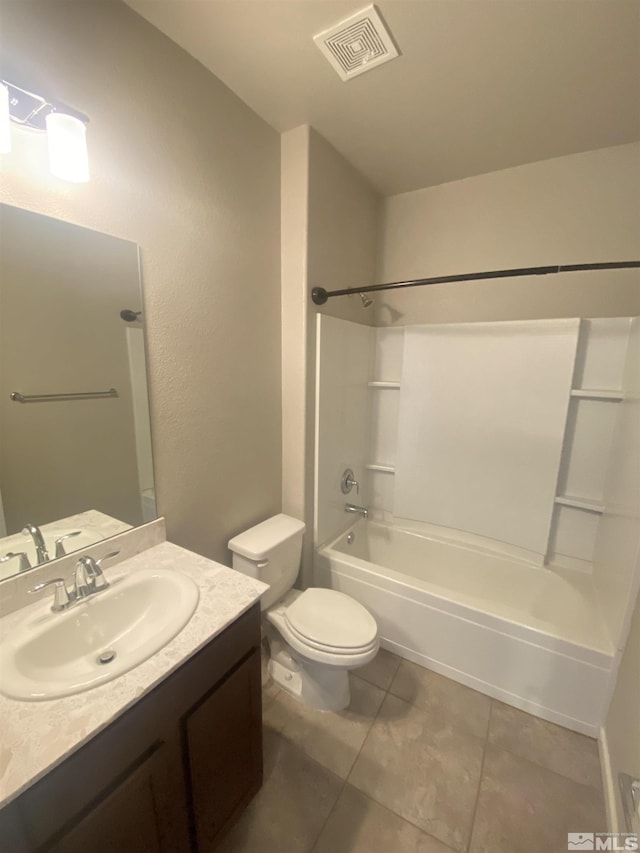 756 Iron Stirrup Ct, Sparks, NV 89436 - bathroom with tile patterned floors, toilet, shower / bath combination, and vanity