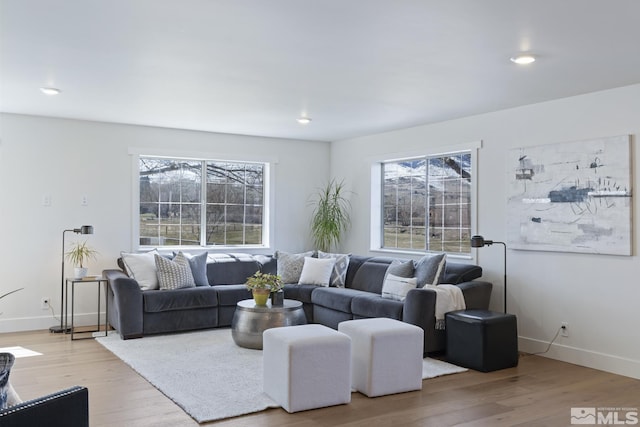 915 Maple Creek Ct, Reno, NV 89511 - living area featuring wood finished floors, baseboards, and recessed lighting