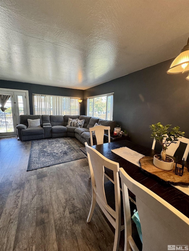 96 E Eisenhower Ave, Winnemucca, NV 89445 - living room featuring wood-type flooring, healthy amount of natural light, and a textured ceiling