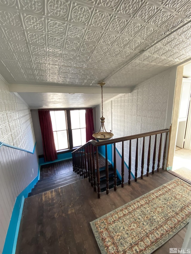 85 S Main, Paradise Valley, NV 89426 - stairs with hardwood / wood-style floors and an ornate ceiling