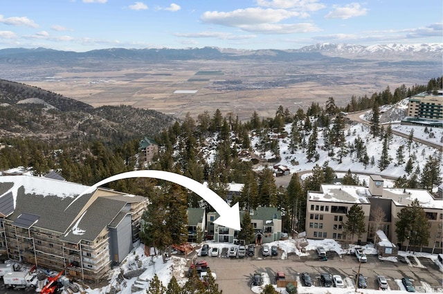 331 Tramway Dr # 26, Stateline, NV 89449 - snowy aerial view featuring a mountain view