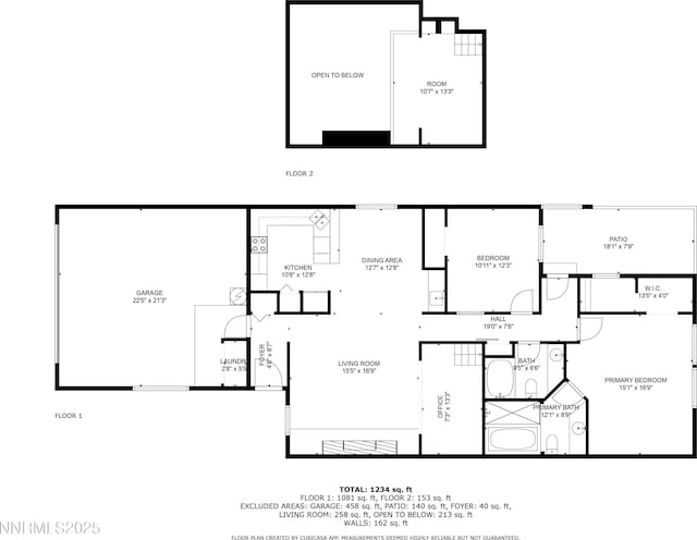1001 Aspen Grove Cir, Minden, NV 89423 - view of property floor plan