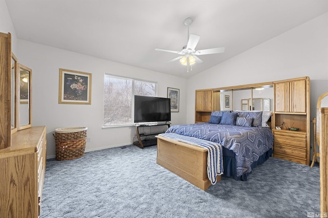1018 Ringneck, Sparks, NV 89441 - carpeted bedroom featuring vaulted ceiling, a ceiling fan, and baseboards