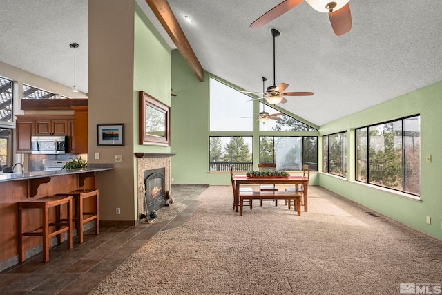 12880 Roseview Ln, Reno, NV 89511 - sunroom with lofted ceiling, plenty of natural light, and a sink