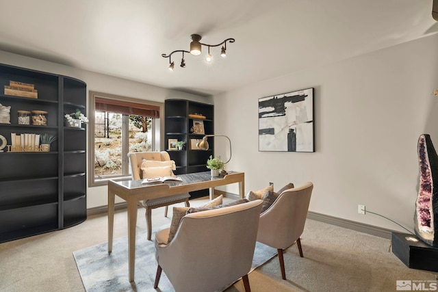 4840 Keshmiri Pl, Reno, NV 89519 - carpeted office space featuring baseboards and a chandelier