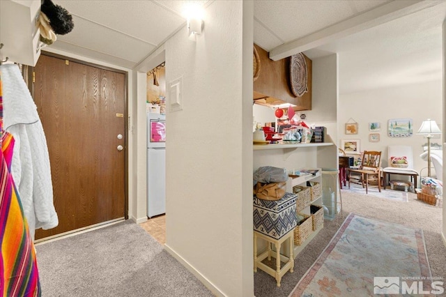 2955 Lakeside Dr Unit 223, Reno, NV 89509 - hallway featuring carpet and beam ceiling